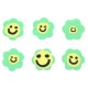 Katsuki beads 10mm flower Smiley Green